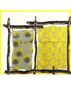 MARCO MAZZINI Dámska hodvábna šatka 53 x 53 cm | žltá