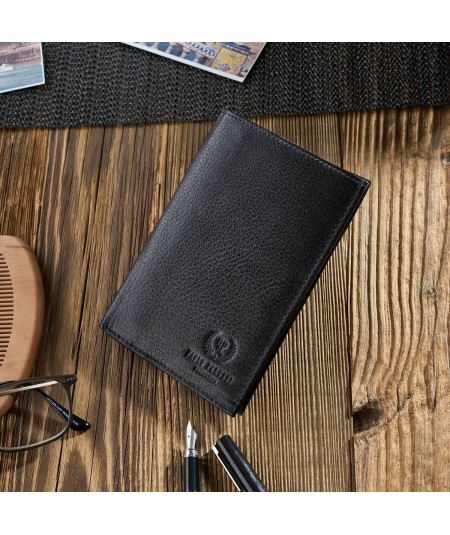 PAOLO PERUZZI Pánska kožená peňaženka RFID T-65-BL | čierna