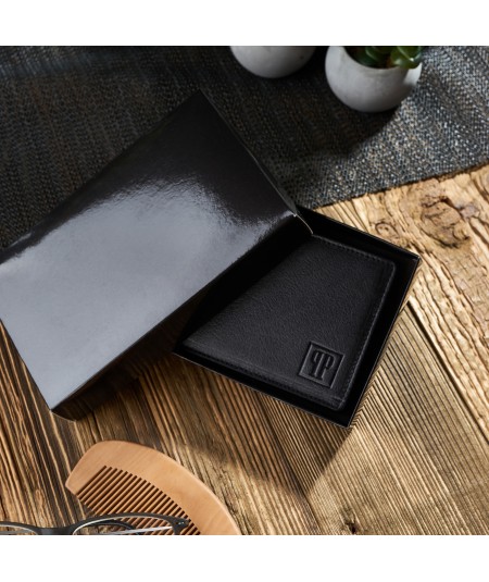PAOLO PERUZZI Pánska kožená peňaženka RFID T-67-BL | čierna