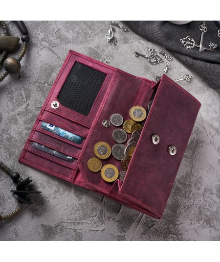 PAOLO PERUZZI Kožená peňaženka s motívom | ružová