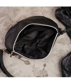 Paolo Peruzzi Dámsky kožený batoh & ľadvinka ZUP-46 | čierna