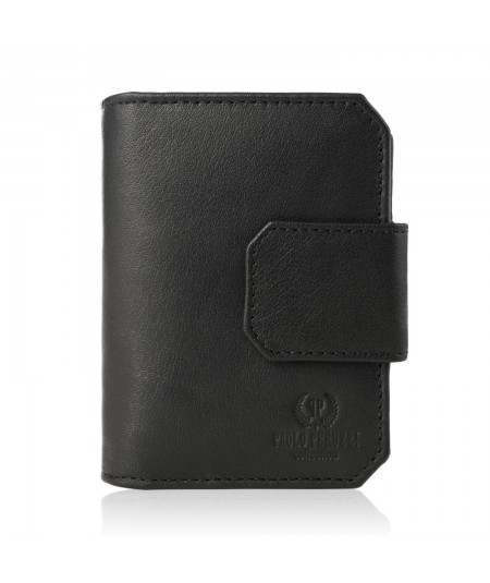 PAOLO PERUZZI Dámska kožená peňaženka s RFID | čierna