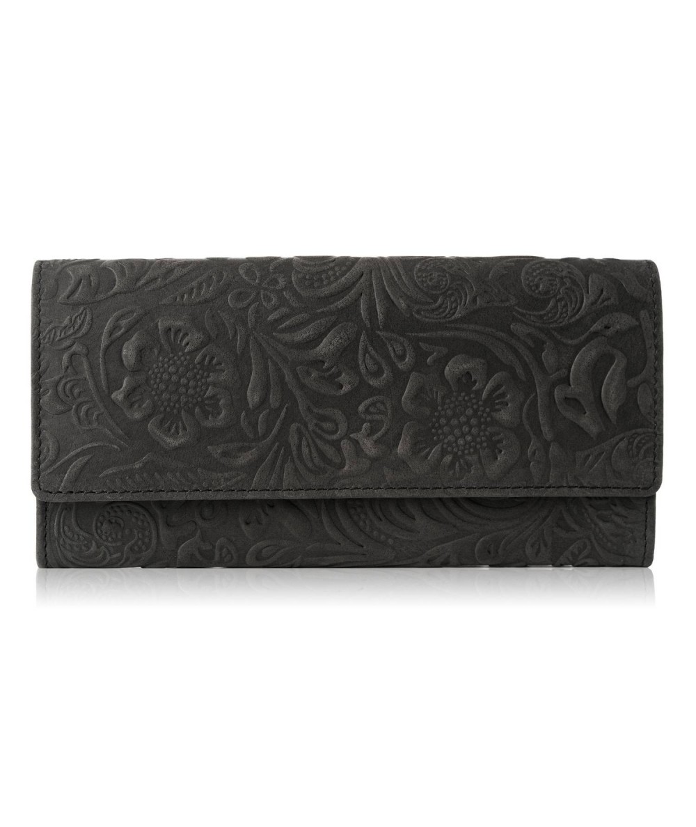 PAOLO PERUZZI Dámska kožená peňaženka RFID | čierna