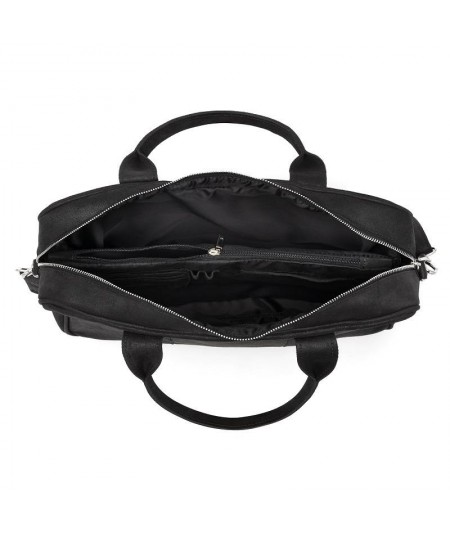 Brødrene Pánska kožená taška na notebook cez rameno bl01| čierna