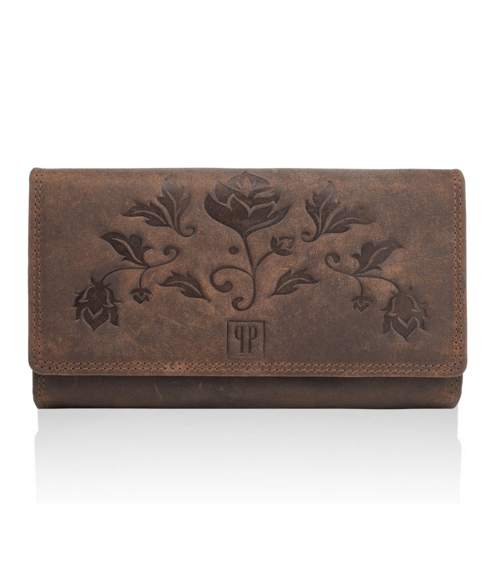 PAOLO PERUZZI Dámska kožená peňaženka Vintage T-05-BR | hnedá