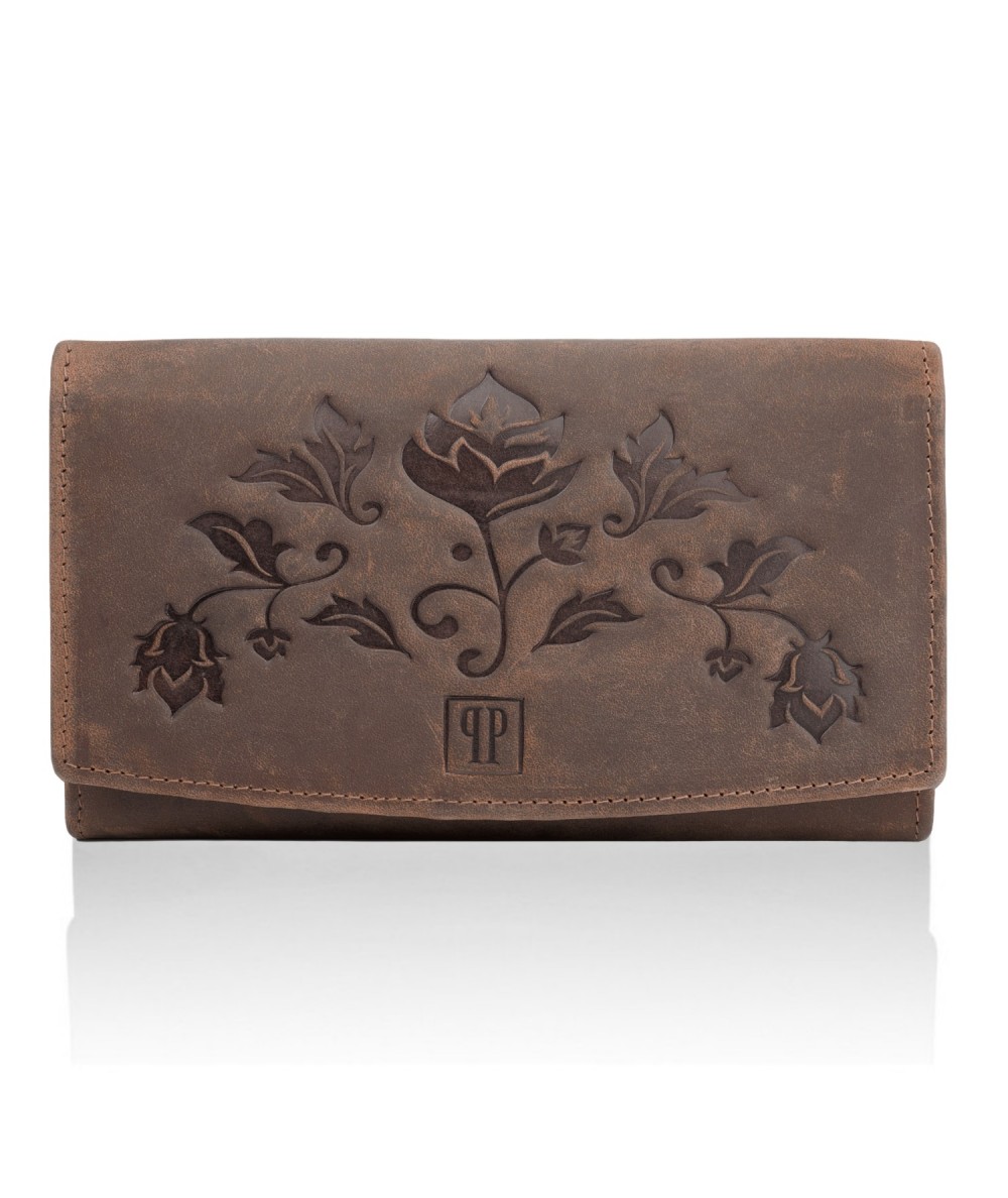 PAOLO PERUZZI Dámska kožená peňaženka Vintage T-01-BR | hnedá