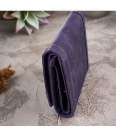 PAOLO PERUZZI Dámska kožená peňaženka s RFID | fialová