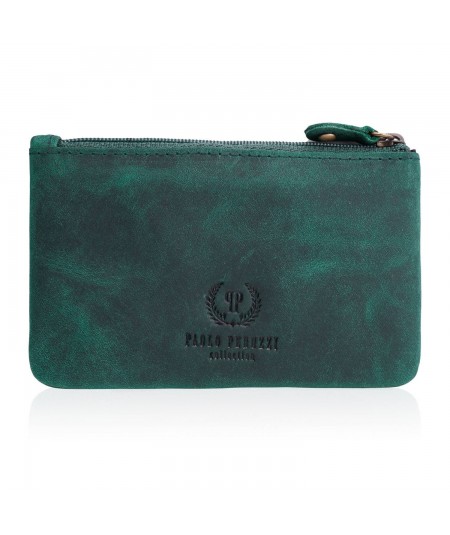 Paolo Peruzzi Dámska kožená peňaženka a puzdro na kľúče | zelená