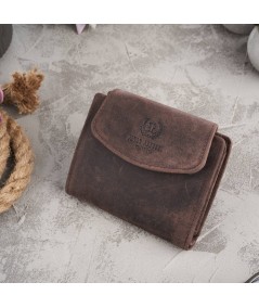 PAOLO PERUZZI Dámska kožená peňaženka RFID T-12-HBR | hnedá