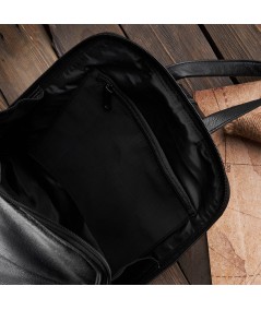 PAOLO PERUZZI Dámsky kožený batoh 2 v 1 | čierna