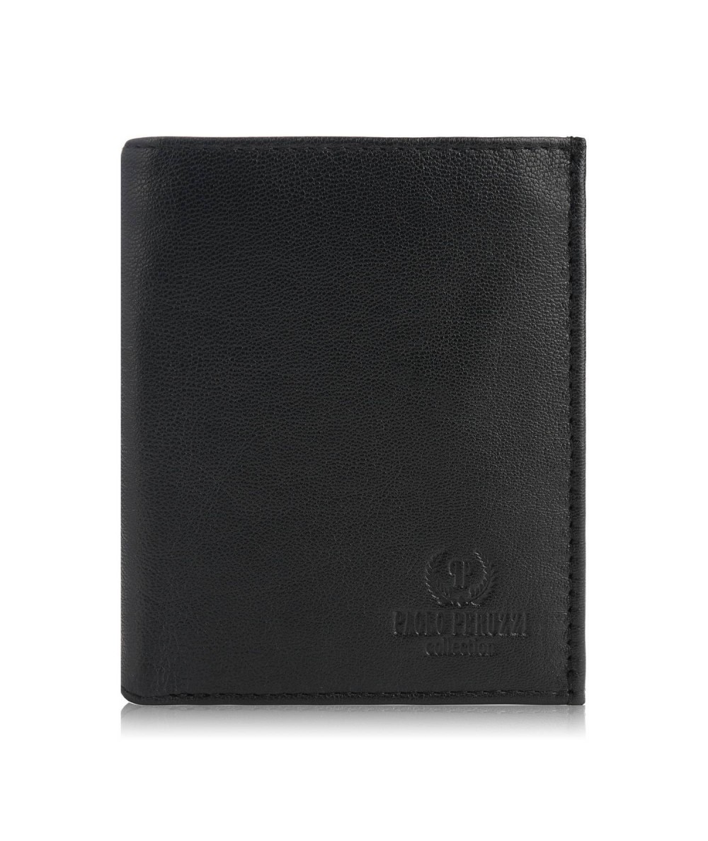 PAOLO PERUZZI Pánska kožená peňaženka s RFID | čierna