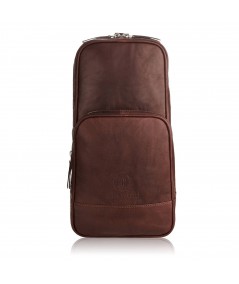 PAOLO PERUZZI Pánsky kožený batoh na jedno rameno IN-51-BR | hnedá