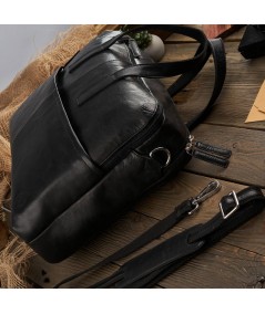PAOLO PERUZZI Pánska kožená taška IN-53-BL | čierna
