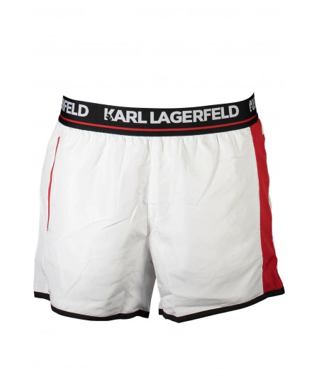 KARL LAGERFELD Plavecké šortky | biela