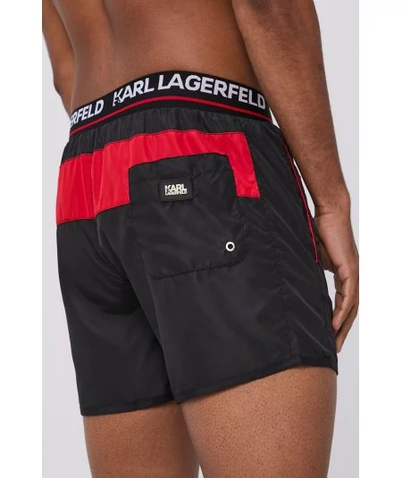 KARL LAGERFELD Plavecké šortky | čierna