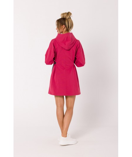 MOE Šaty s kapucňou M730 | ružová