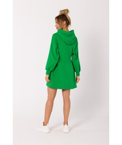 MOE Šaty s kapucňou M730 | zelená