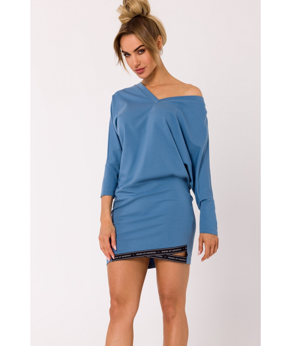 MOE Tunikové šaty M732 | modrá