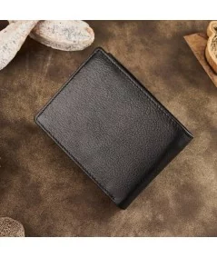 PAOLO PERUZZI Pánska kožená peňaženka | čierna