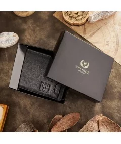 PAOLO PERUZZI Kožená peňaženka s RFID | čierna