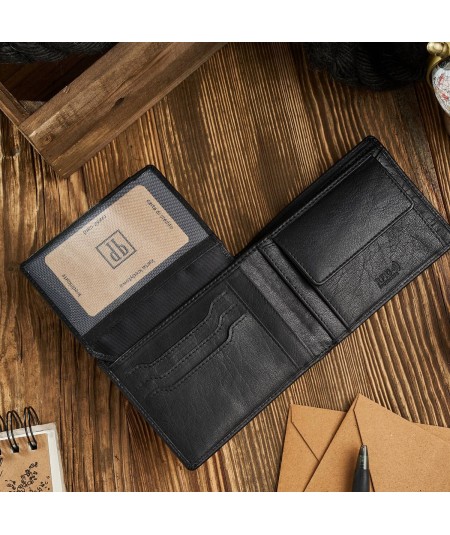 PAOLO PERUZZI Pánsky set kožený batoh a peňaženka ZUP-66-BL | čierna