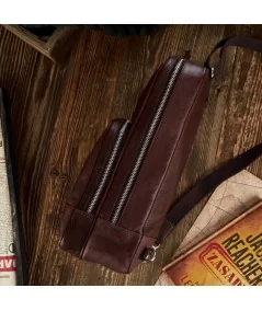 PAOLO PERUZZI Darčeková súprava - kožený batoh IN-51 a kožená peňaženka IN-32 | hnedá
