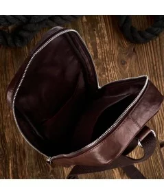 PAOLO PERUZZI Darčeková súprava - kožený batoh IN-51 a kožená peňaženka IN-32 | hnedá