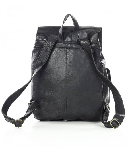 MARCO MAZZINI Elegantný dámsky batoh A4 z pravej kože | čierna