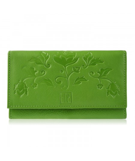 PAOLO PERUZZI Dámska kožená peňaženka T-45-GR | zelená
