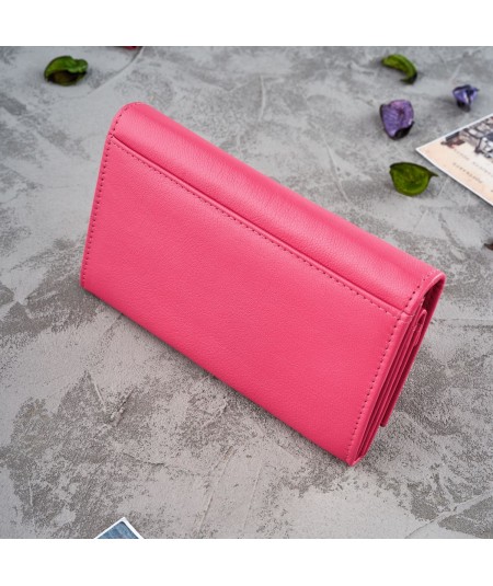 PAOLO PERUZZI Dámska kožená peňaženka T-45-PI | ružová