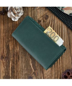 PAOLO PERUZZI Dámska kožená peňaženka s geometrickými vzormi IN-58-GR | zelená