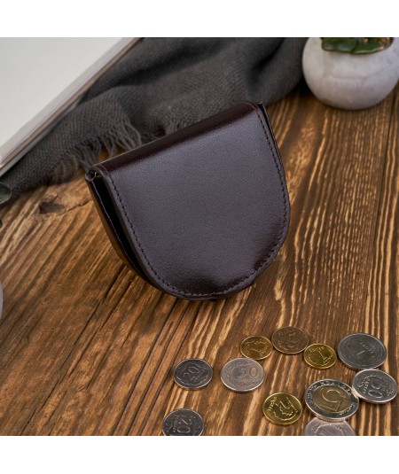 PAOLO PERUZZI Kožená peňaženka na mince T-50-BR | hnedá