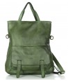 MARCO MAZZINI Kožená taška & batoh s predným vreckom | zelená