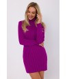 MOE Pletené mini šaty M770 | fialová