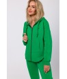 MOE Mikina s kapucňou na zips M761 | zelená