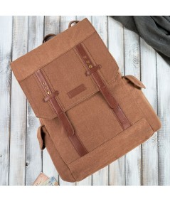 PAOLO PERUZZI Pánsky batoh na notebook A4 | hnedá