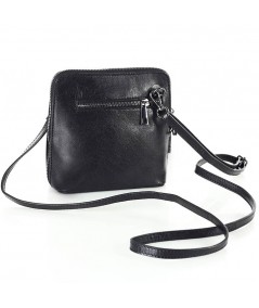 MARCO MAZZINI Malá kožená kabelka elegantná | čierna
