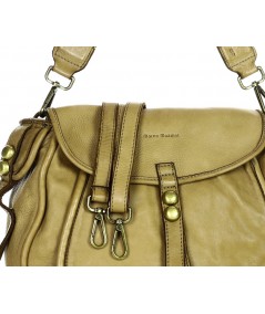 Marco Mazzini Klasická kožená kabelka | béž taupe
