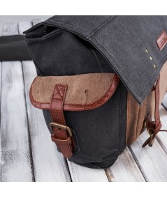 PAOLO PERUZZI Pánsky set batoh + taška na laptop ZUP-93-MC | farebná