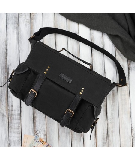 PAOLO PERUZZI Pánsky set batoh + taška na laptop ZUP-93-BL | čierna