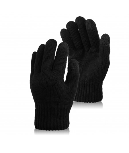 PAOLO PERUZZI Pánske zimné rukavice BR-08-BL | čierna