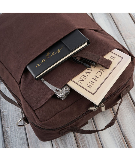 PAOLO PERUZZI Pánsky batoh na notebook A4 T-93-BR | hnedá