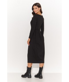 Numinou Ležérne mikinové šaty NU454 | čierna