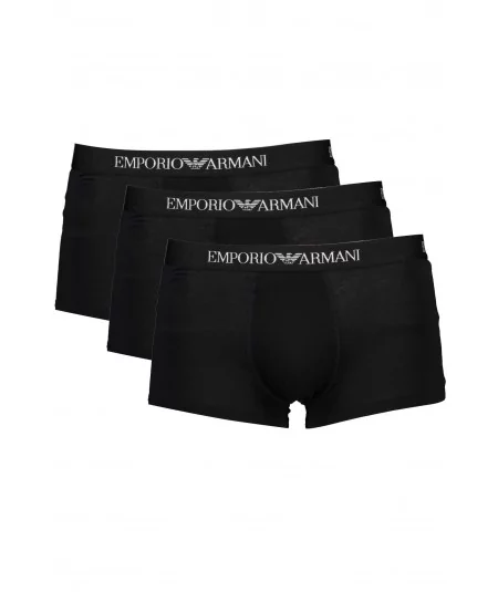 EMPORIO ARMANI Pánske boxerky 3 kusy | čierna