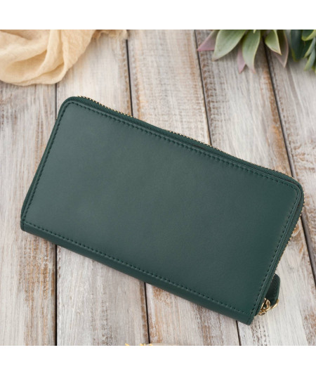 PAOLO PERUZZI Elegantná dámska kožená peňaženka AV-05-GR | zelená