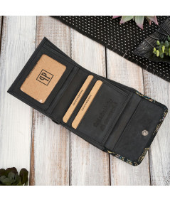 PAOLO PERUZZI Dámska kožená peňaženka T-11-G | čierna