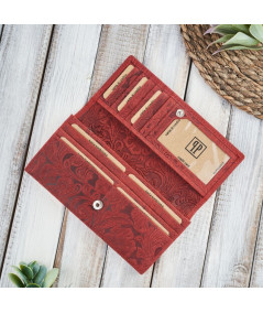 PAOLO PERUZZI Dámska kožená peňaženka Vintage T-25-RD | červená