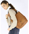 MARCO MAZZINI Kožená taška na rameno A4 | hnedá camel
