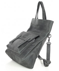 MARCO MAZZINI Mestská taška 4A z prírodnej kože | čierna