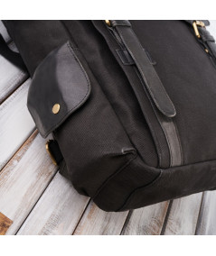 PAOLO PERUZZI Pánsky veľký batoh na notebook SI-01-BL | čierna